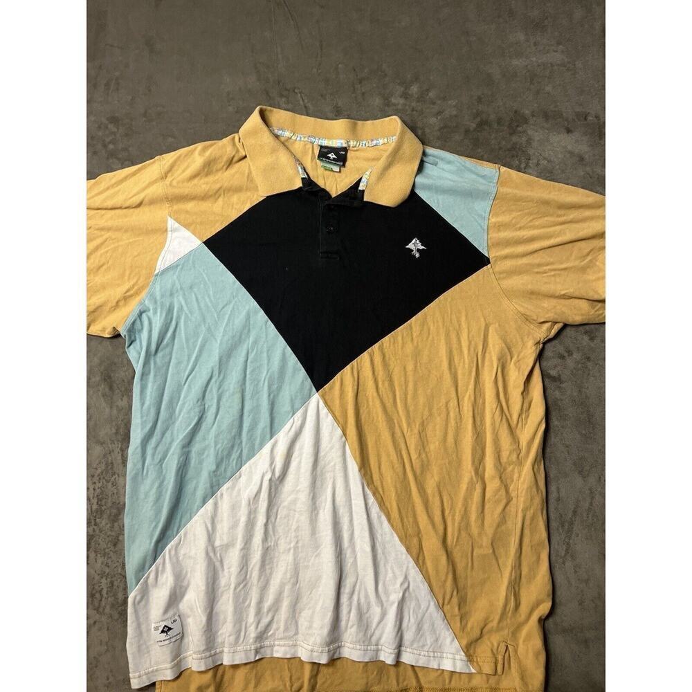 LRG Shirt Mens 3XL Multi Color Diamond‎ Lifted Research Group Polo Y2K